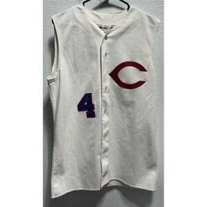 Vintage Wilson Women's Made‎ In USA Cincinnati Reds Sleeveless Jersey #4 Large
